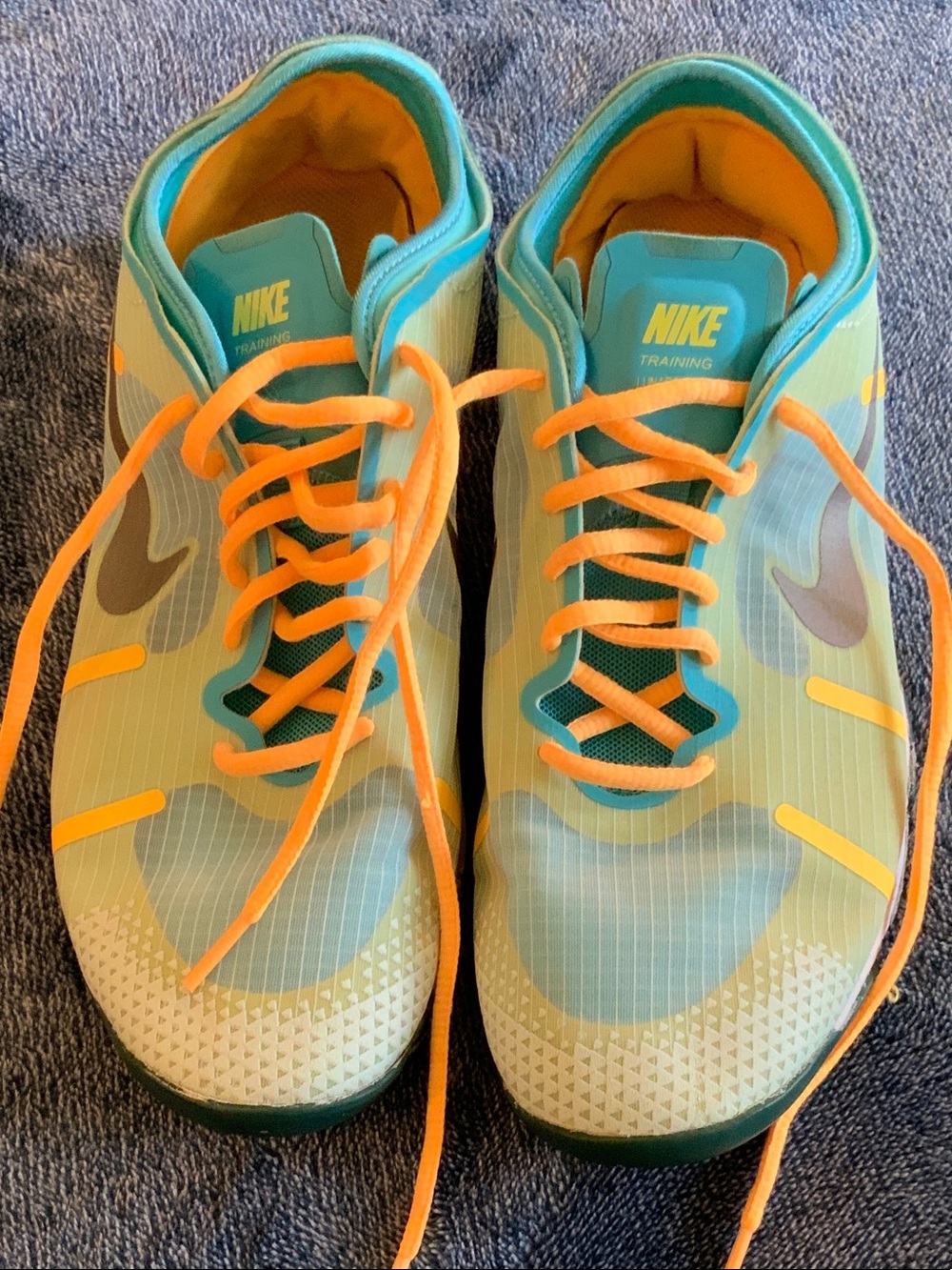 Nike Training Lunarelement Outlast Teal and Orange Women's Training Sneakers